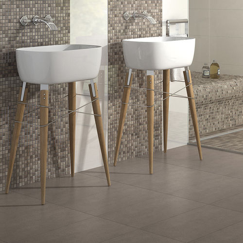Piastrella in gres porcellanato - ESSENTIALS : TAUPE - JASBA MOSAIK - levigata / da bagno / da parete