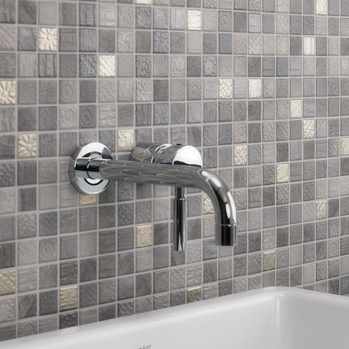 Mosaico in gres porcellanato - TRACES : LAVA GREY MIX - JASBA MOSAIK - testurizzato / da cucina / da bagno