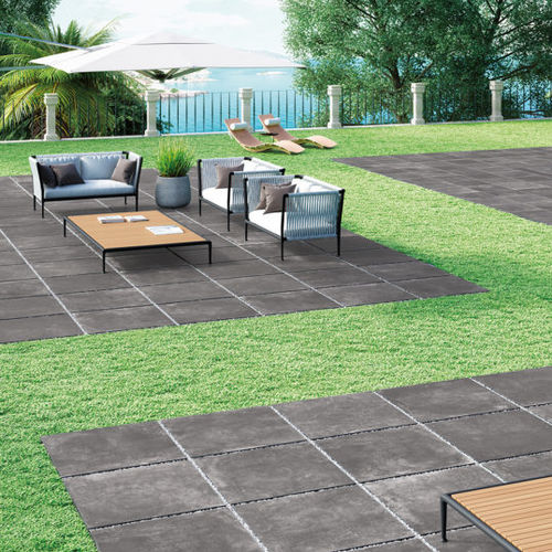Piastrella in gres porcellanato - ANTHRACITE - LA FABBRICA AVA - levigata / da esterno / da giardino