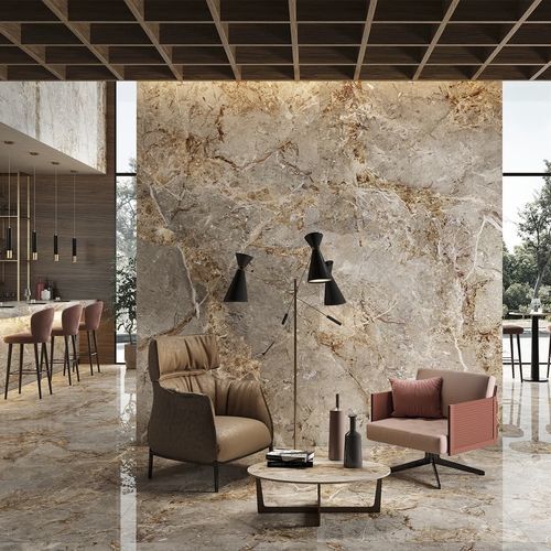 Piastrella in gres porcellanato - BRECCIA ARGENTUM - LA FABBRICA AVA - lucida / da interno / da sala
