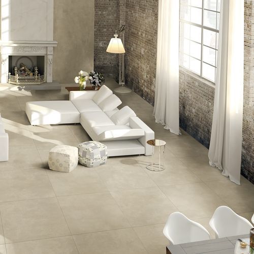 Piastrella in gres porcellanato - BEIGE - LA FABBRICA AVA - opaca / da interno / da sala