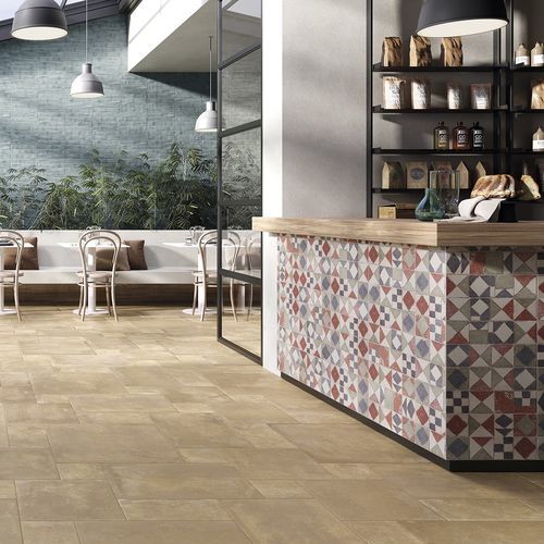 Piastrella in gres porcellanato - OCRA - LA FABBRICA AVA - opaca / rustica / da interno