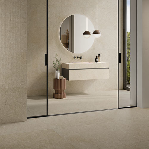 Piastrella in gres porcellanato - MOON CREAM - LA FABBRICA AVA - in pietra arenaria / finitura pietra / da interno