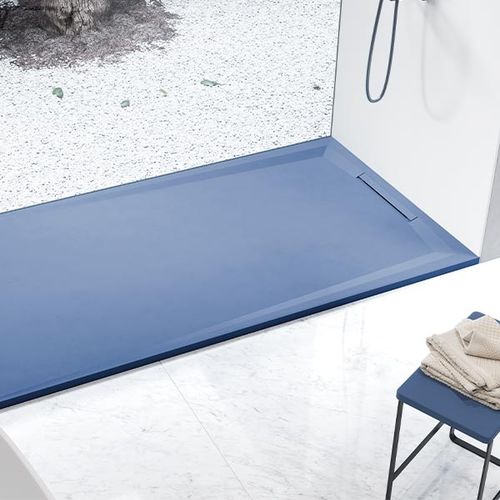 Piatto doccia rettangolare - FLOW ZERO - ACQUABELLA - da appoggio / rasoterra / ghisa minerale