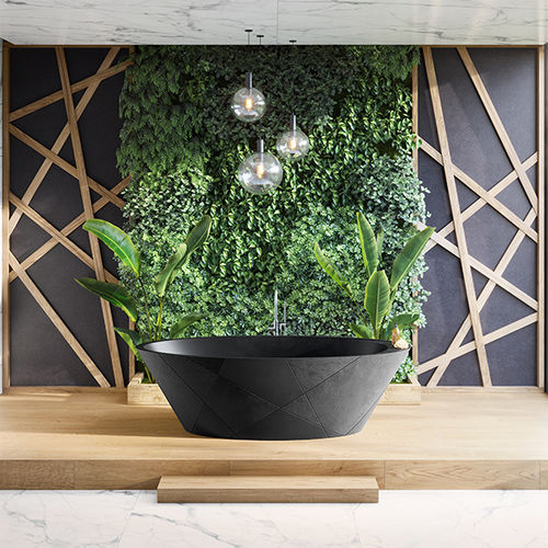 Vasca da bagno ovale - OPAL QUIZ - ACQUABELLA - da appoggio / per ambiente abitativo / in Solid Surface