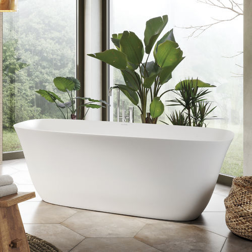 Vasca da bagno ovale - LEVI - ACQUABELLA - ad isola / per ambiente abitativo / in composito