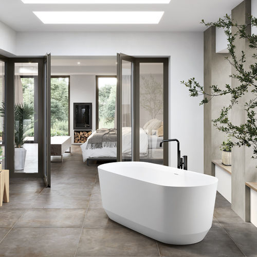 Vasca da bagno ovale - VENET - ACQUABELLA - ad isola / per ambiente abitativo / in composito