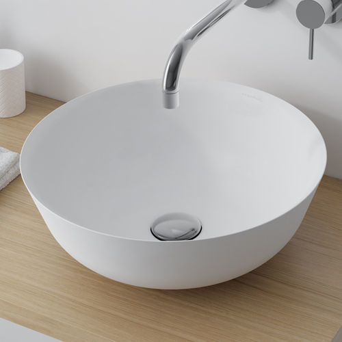 Lavabo da appoggio - LEVI XL - ACQUABELLA - in ceramica / rotondo / senza foro