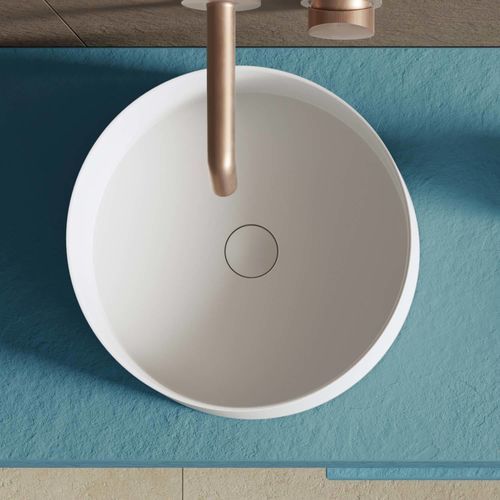 Lavabo da appoggio - TAI - ACQUABELLA - in Solid Surface / rotondo / senza foro
