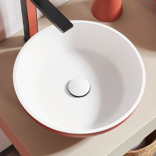 Lavabo da appoggio - ON-TOP - ACQUABELLA - in composito / in ardesia / bicolore