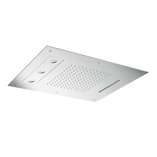 Soffione doccia da incasso a soffitto - E044189 - ALMAR - quadrato / a pioggia / a cascata