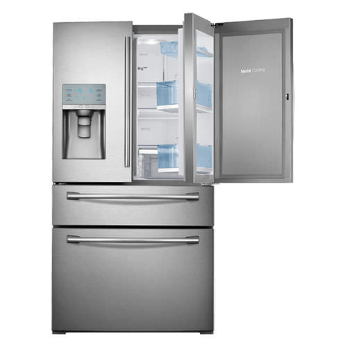 Frigorifero americano - RF30HBEDBSR/AA - SAMSUNG Home Appliances - per uso residenziale / a posa libera / in acciaio inossidabile