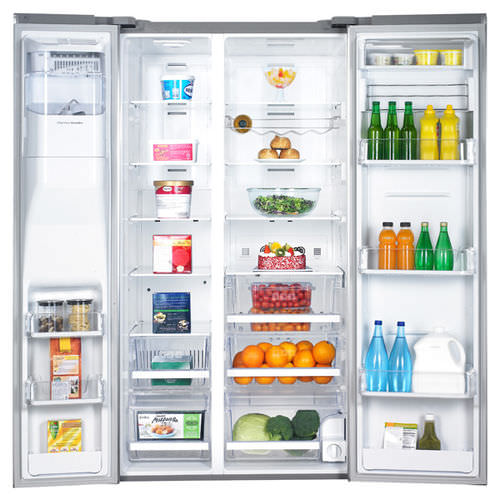 Frigorifero americano - RSG307AARS/XAA - SAMSUNG Home Appliances - per uso residenziale / a posa libera / grigio