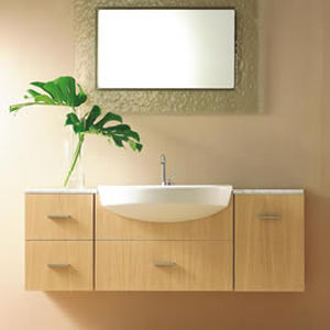 Mobile lavabo sospeso - COMPOS 40 - LASAIDEA - in legno / contemporaneo / senza ante