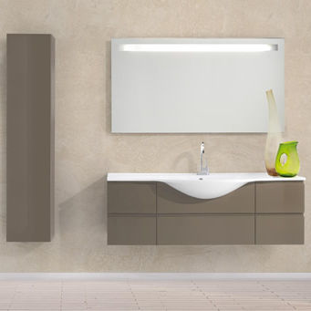 Mobile lavabo sospeso - VANITY 02 - LASAIDEA - in melaminico / contemporaneo / senza ante