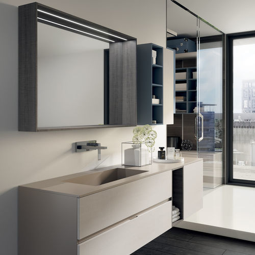 Mobile lavabo sospeso - WR 01 - LASAIDEA - in legno / contemporaneo / senza ante