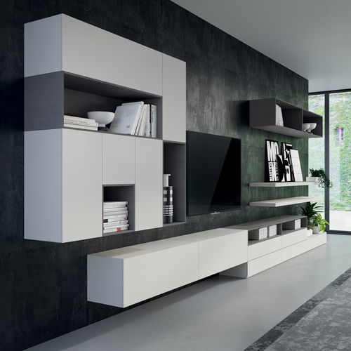 Mobile lavabo sospeso - L 01 - LASAIDEA - in rovere / contemporaneo / senza ante