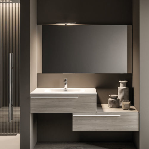 Mobile lavabo sospeso - XIL C 01 - LASAIDEA - in melaminico / in metallo laccato / contemporaneo
