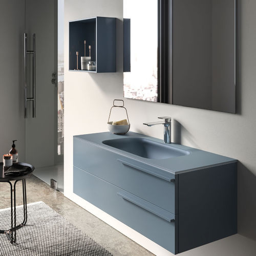 Mobile lavabo sospeso - XIL C 06 - LASAIDEA - in vetro / contemporaneo / senza ante