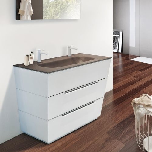 Mobile lavabo sospeso - LIBECCIO 40 - LASAIDEA - in legno / in resina / contemporaneo