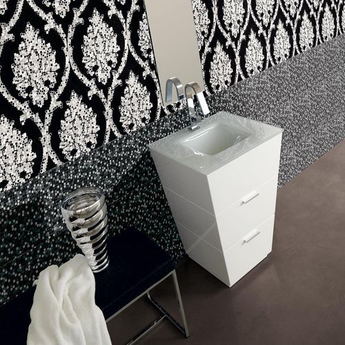 Mobile lavabo da appoggio - LIBECCIO 11 - LASAIDEA - in legno / in vetro / in cristallo