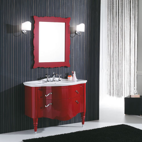 Mobile lavabo da appoggio - DEC&Ograve; D01 - LEGNOBAGNO - in legno / in ceramica / classico