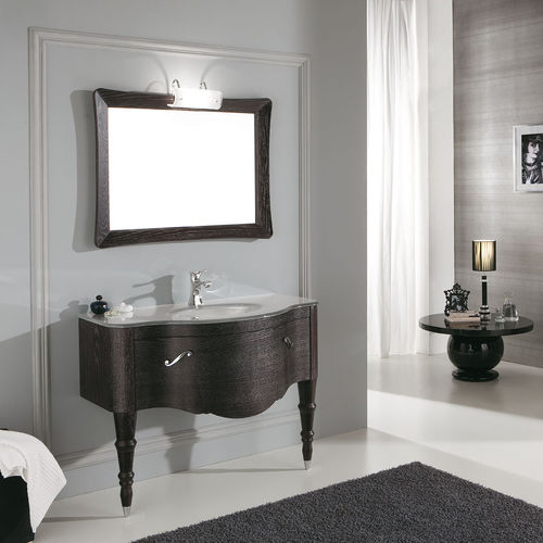 Mobile lavabo da appoggio - DEC&Ograve; D03 - LEGNOBAGNO - in rovere / in noce / in vetro
