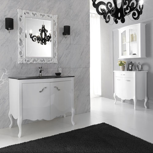 Mobile lavabo da appoggio - NARCISO 01 - LEGNOBAGNO - in legno / in vetro / in stile