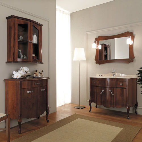 Mobile lavabo da appoggio - NARCISO 05 - LEGNOBAGNO - in noce / in marmo / in stile