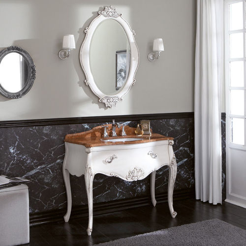 Mobile lavabo da appoggio - VANITY INTAGLIATO 01 - LEGNOBAGNO - in legno massiccio / in marmo / classico