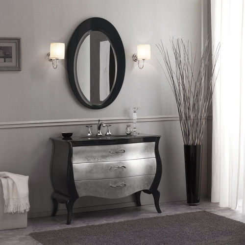 Mobile lavabo da appoggio - VINTAGE 04 - LEGNOBAGNO - in legno / in cristallo / design originale