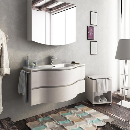 Mobile lavabo sospeso - BROADWAY B13 - LEGNOBAGNO - in rovere / contemporaneo / senza ante
