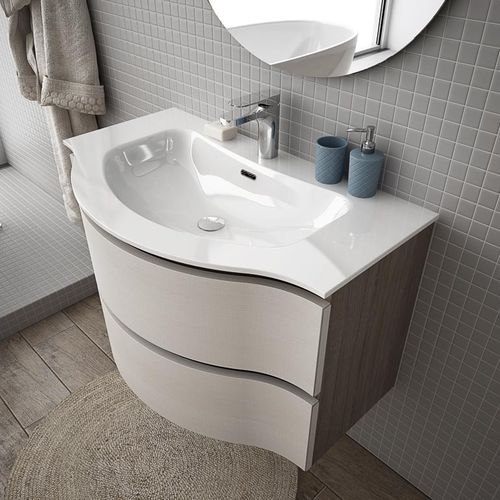 Mobile lavabo sospeso - BROADWAY B1 - LEGNOBAGNO - in rovere / contemporaneo / senza ante