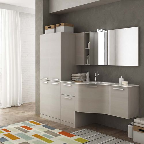 Mobile lavabo a muro - LAUNDRY 09 - LEGNOBAGNO - in legno / contemporaneo / senza ante