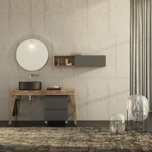 Mobile lavabo da appoggio - FL21 - LEGNOBAGNO - in legno / in ceramica / in HPL