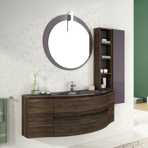 Mobile lavabo sospeso - FC04 - LEGNOBAGNO - in rovere / in ceramica / in HPL