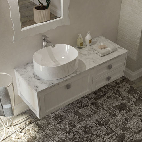 Mobile lavabo sospeso - RETR&Ograve; R212 - LEGNOBAGNO - in legno / in marmo / contemporaneo