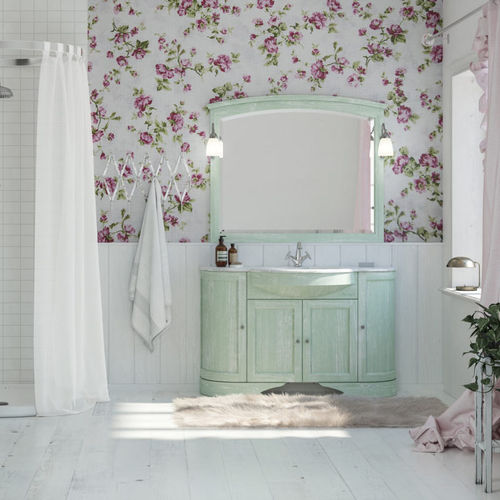Mobile lavabo da appoggio - RETR&Ograve; R214 - LEGNOBAGNO - in legno / in ceramica / in marmo