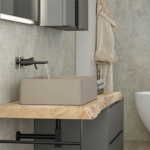 Piano lavabo in legno - LIFE 13 - LEGNOBAGNO - in ceramica / con portasalviette integrato