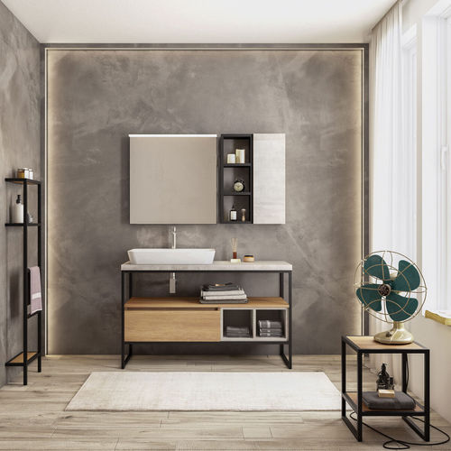 Supporto per lavabo in metallo - URBAN STRUTTURA 04 - LEGNOBAGNO - in ceramica