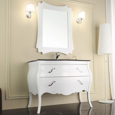 Mobile lavabo da appoggio - VANITY 01 - LEGNOBAGNO - in noce / in vetro / in marmo
