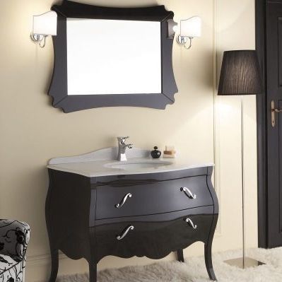 Mobile lavabo da appoggio - VANITY 02 - LEGNOBAGNO - in noce / in vetro / in marmo