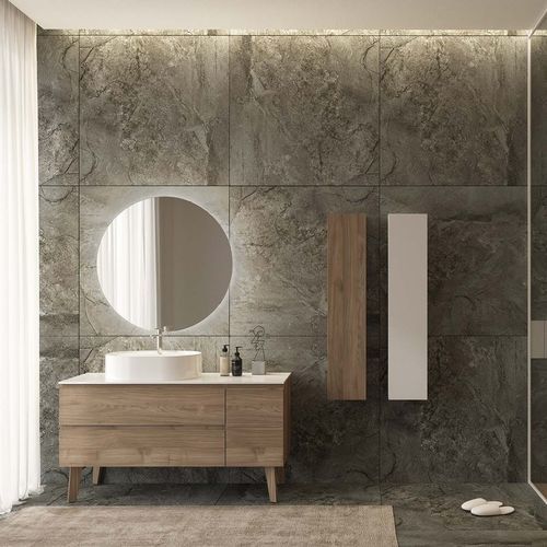 Mobile lavabo da appoggio - FL01 - LEGNOBAGNO - in legno / contemporaneo / con sportello