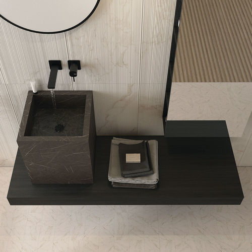 Piano lavabo in legno - FL06 - LEGNOBAGNO - in melaminico / su misura