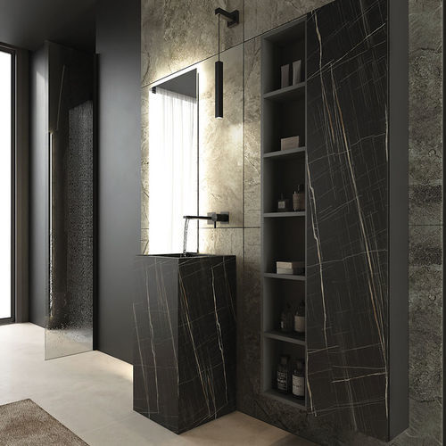 Lavabo sospeso - FL07 - LEGNOBAGNO - in HPL / su misura / rettangolare