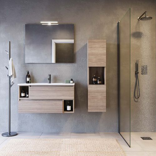 Mobile lavabo sospeso - CITY 01 - LEGNOBAGNO - in legno / in resina / in PVC