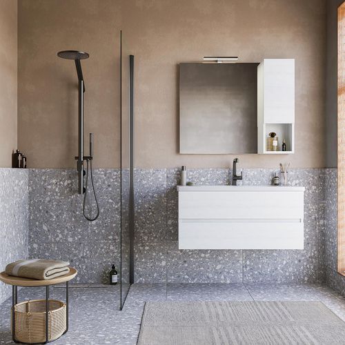 Mobile lavabo sospeso - SOFT 07 - LEGNOBAGNO - in legno / in ceramica / in PVC