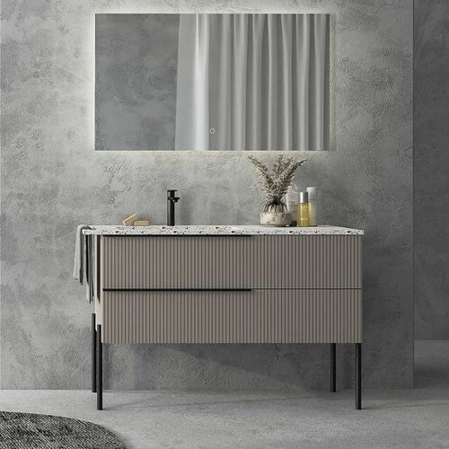 Mobile lavabo da appoggio - RT05 Ruled - LEGNOBAGNO - in terrazzo / contemporaneo / senza ante