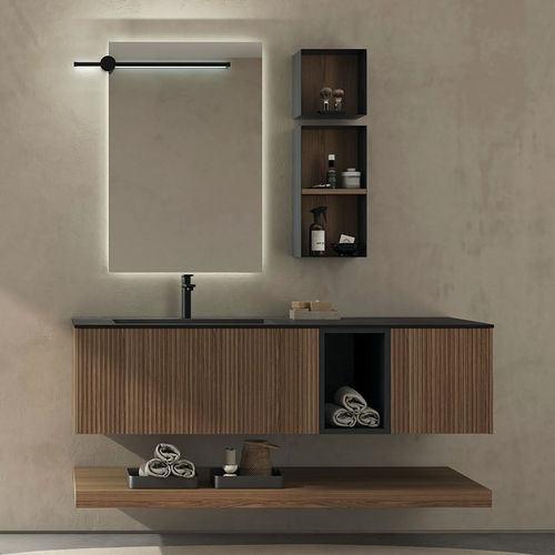Mobile lavabo sospeso - RT06 Ruled - LEGNOBAGNO - in HPL / contemporaneo / senza ante