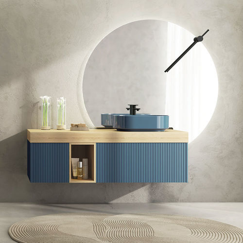 Mobile lavabo sospeso - RT08 Rigato - LEGNOBAGNO - in rovere / in HPL / contemporaneo